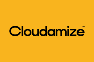 Cloudamize logo on yellow background